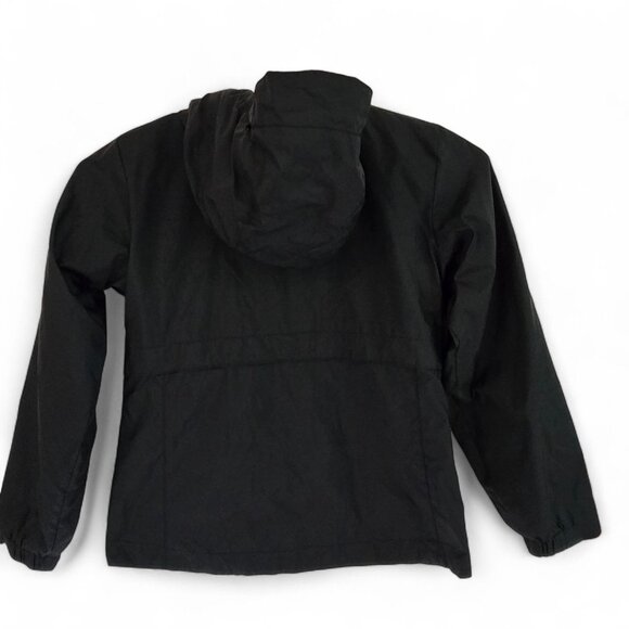 Columbia Girls Black & Pink Hooded Jacket Fleece Lining Zipper Pockets Size S - Picture 3 of 12